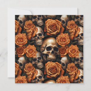 Carte Un crâne et une série Rose 9