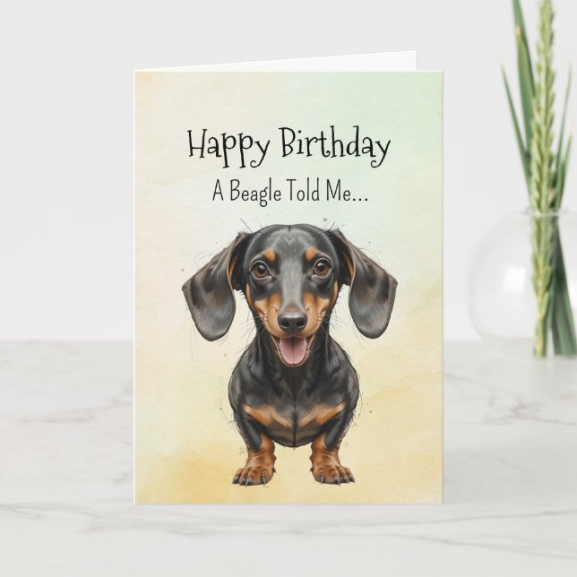 Carte Un Dachshund Personnalité Anniversaire Fun Animal (Devant)