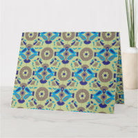 Un design textile symétrique, bleu ou