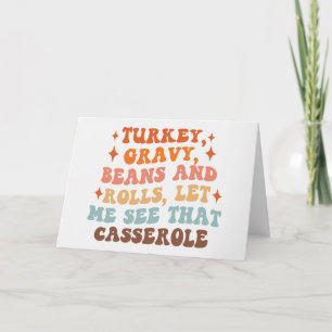 Carte Un dîner de Thanksgiving rétro