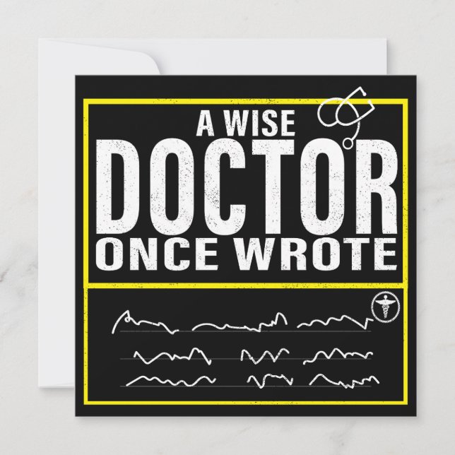 Carte Un Docteur Sage A Écrit Un Jour Mème Drôle Docteur (Devant)