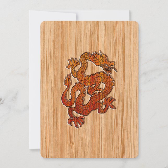 Carte Un dragon en Bambou oriental (Devant)