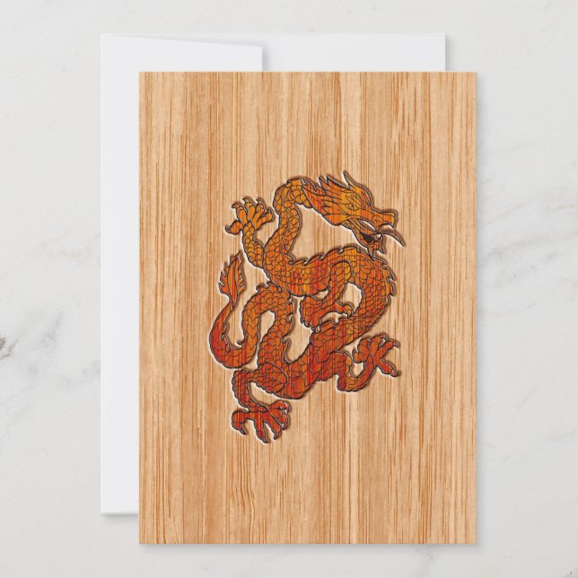 Carte Un dragon en Bambou oriental (Devant)