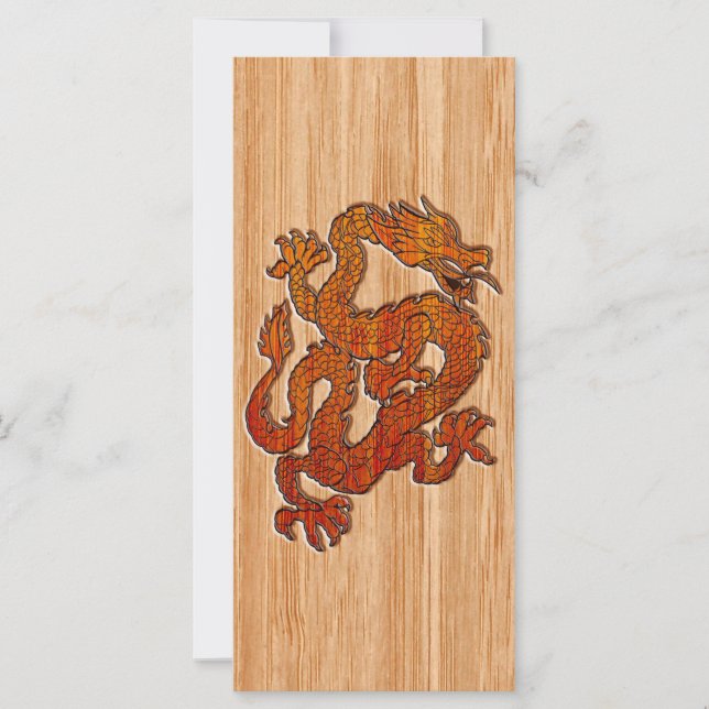 Carte Un dragon en Bambou oriental (Devant)