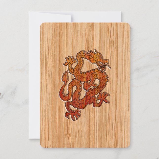 Carte Un dragon en Bambou oriental (Devant)
