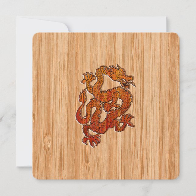 Carte Un dragon en Bambou oriental (Devant)