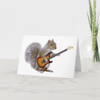 Carte Un écureuil Jouant de la guitare