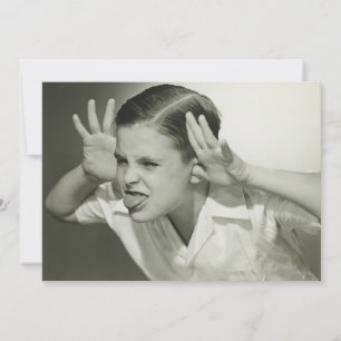 Carte Un garçon qui fait son visage