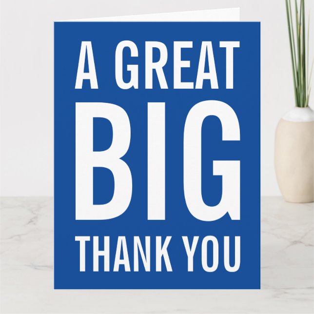 Carte Un grand Merci (Devant)
