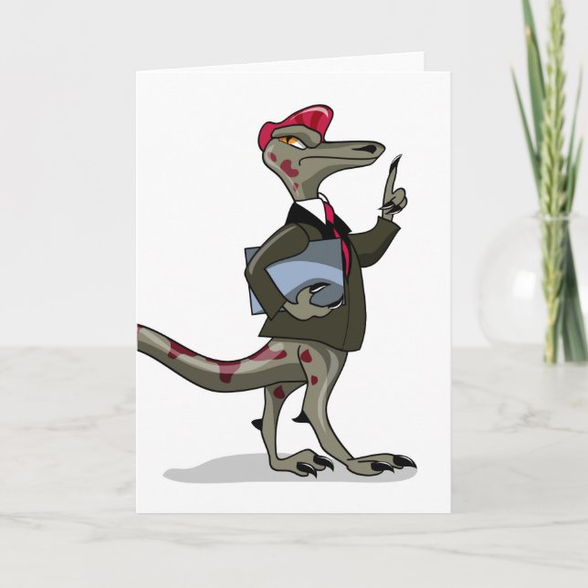 Carte Un Greffier De Caricature Iguanodon. (Devant)
