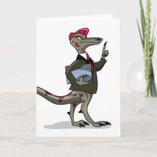 Carte Un Greffier De Caricature Iguanodon.