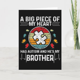 Carte Un Gros Morceau De Mon Cœur A De L'Autisme Et C'Es
