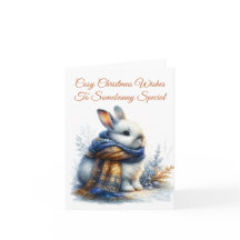 Un Hiver Cosy Souhaite À Un Lapin Spécial