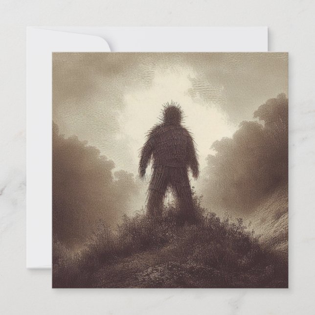 Carte Un homme en osier sur Hill Folk Horreur Antique (Devant)