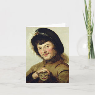 Carte Un homme frappe l'oreille de Kitten par Judith Jan