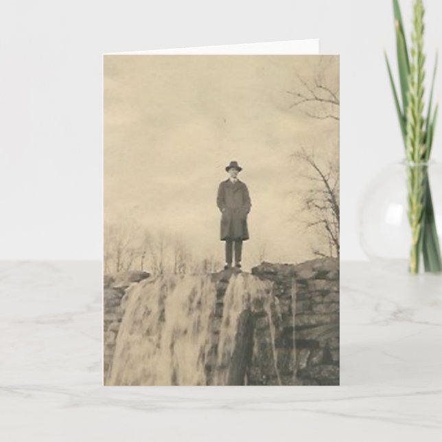 Carte Un homme sur une falaise (Devant)