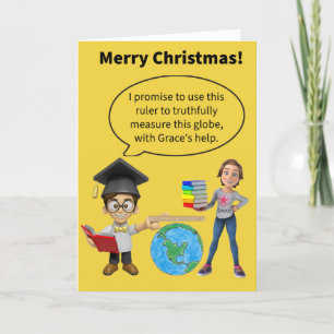 Carte Un jeu de mots amusant Il dirige le monde Joyeux N