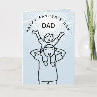 Un joli papa caricaturiste avec une Fête des pères