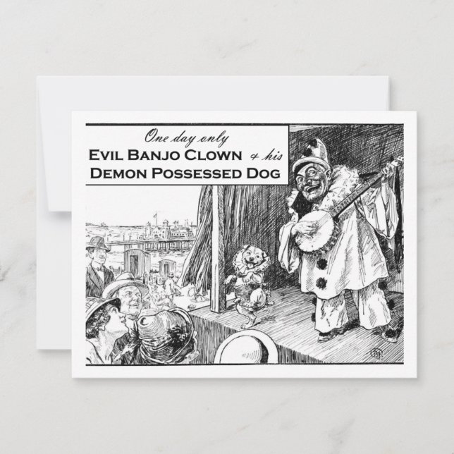 Carte Un Jour Seulement : Evil Banjo Clown (Devant)