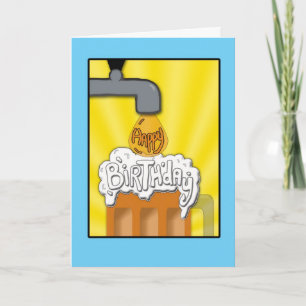 Carte Un joyeux anniversaire sur le robinet