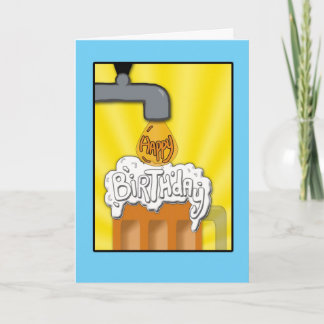 Carte Un joyeux anniversaire sur le robinet