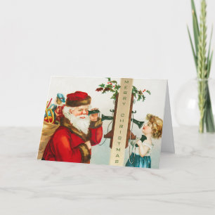 Carte Un joyeux Père Noël par Ellen Clapsaddle