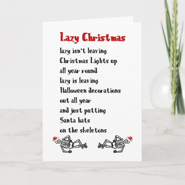 Carte Un joyeux poème de Noël de Noël (Devant)