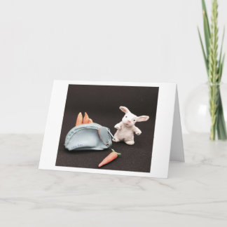 Carte Un lapin avec son porte-monnaie