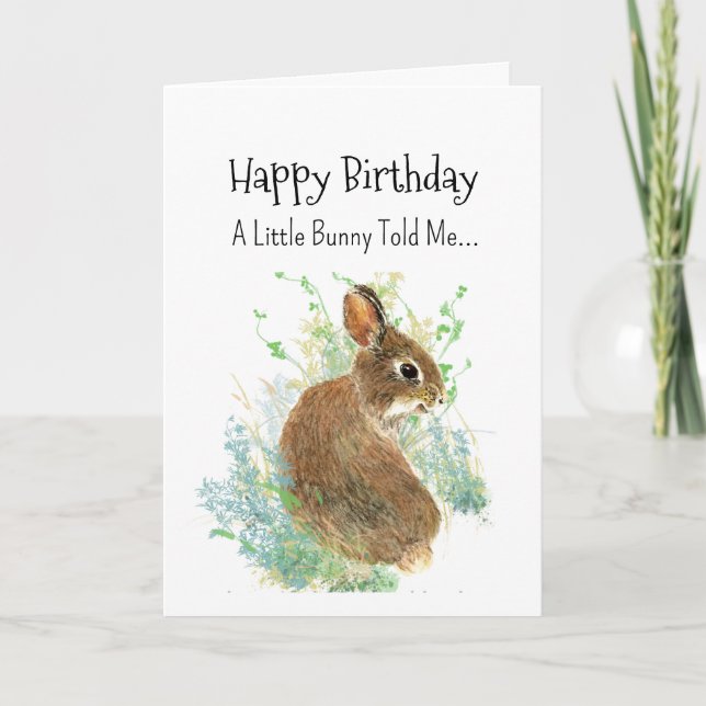 Carte Un lapin lapin Personnalité Anniversaire Animaux a (Devant)