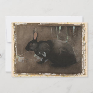 Carte Un Lapin Noir   Joseph Crawhall