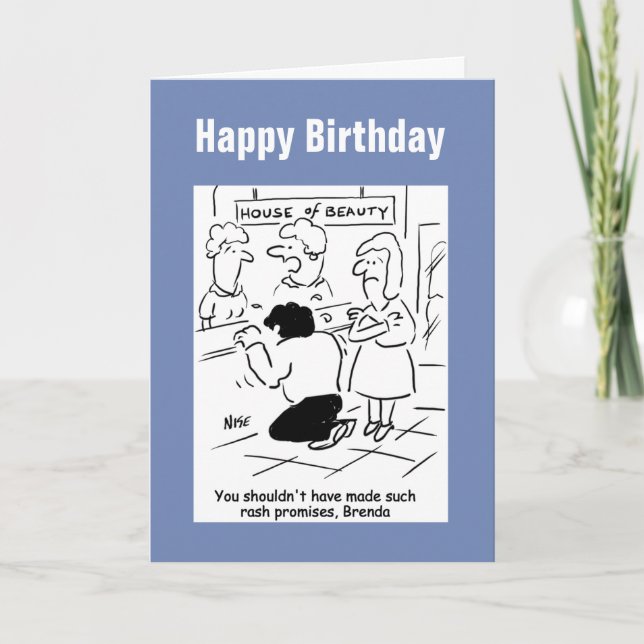 Carte Un mari déçu au salon de beauté (Devant)