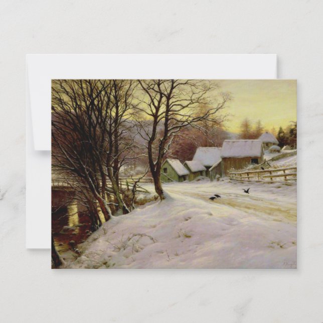 Carte Un matin d'hiver, célèbre peinture, (Devant)
