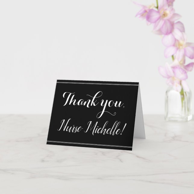 Carte Un "Merci" sophistiqué, respectueux et élégant (Orchidée)