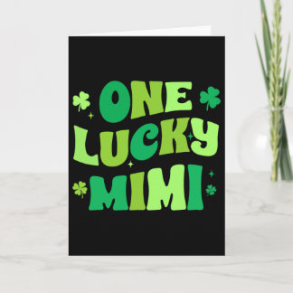 Carte Un Mimi chanceux Saint-Patrick vert trèfle Iri
