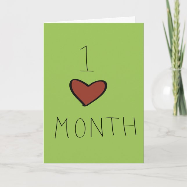 Carte Un mois d'anniversaire (Devant)