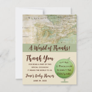 Carte Un monde de Merci Baby shower EOS Lip Balm Favoris