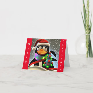 Carte Un Noël de pingouin