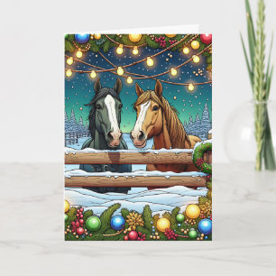 Carte Un Noël juif   Pun à cheval