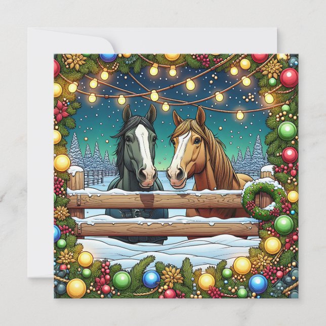 Carte Un Noël juif | Pun de cheval personnalisé (Devant)