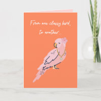 Un oiseau classique à un autre, son anniversaire a