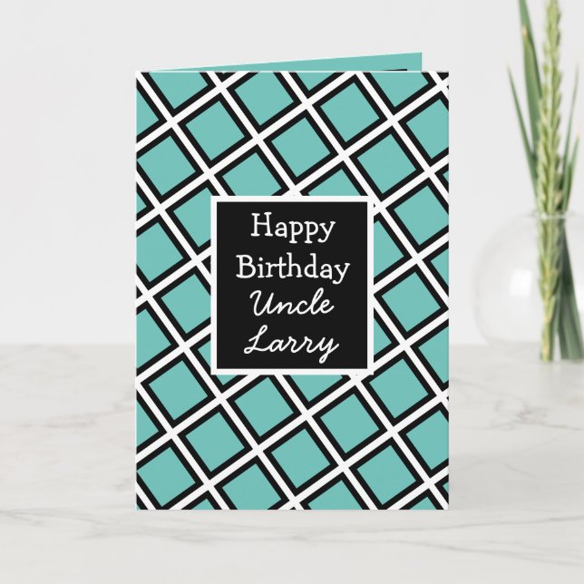 Carte Un oncle d'anniversaire personnalisé moderne (Devant)