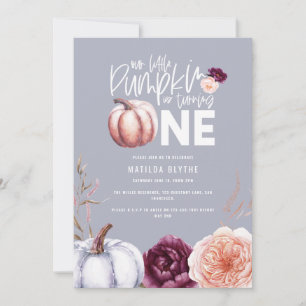 Carte Un petit automne citrouille 1er anniversaire