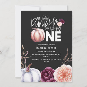 Carte Un petit automne citrouille 1er anniversaire