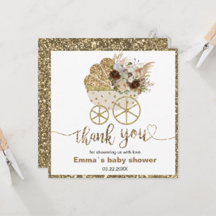 Carte Un petit Baby shower Citrouille merci