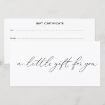 un petit cadeau pour vous Certificat-cadeau