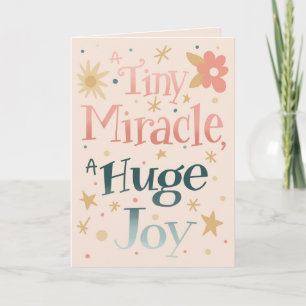 Carte Un Petit Miracle Une Grande Joie Nouveau Bébé Féli