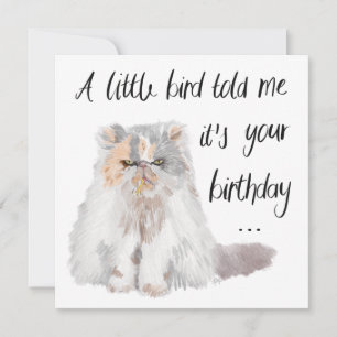Carte Un petit oiseau m’a dit que c’était ton anniversai