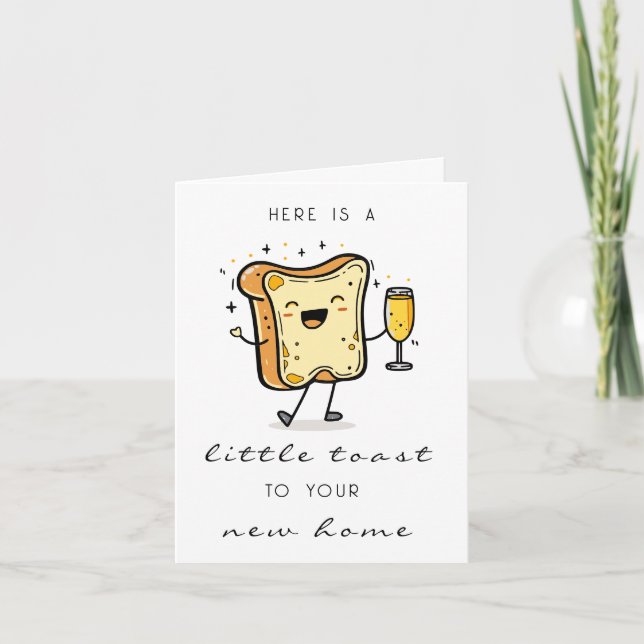 Carte Un petit toast pour votre nouvelle maison (Devant)