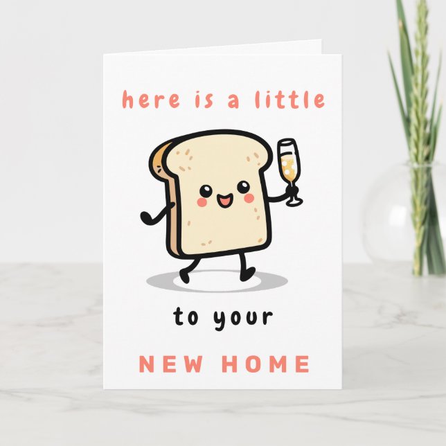 Carte Un petit toast pour votre nouvelle maison (Devant)