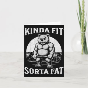 Carte Un peu en forme plutôt gros ours de gym drôle Werl